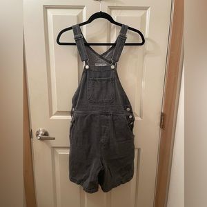American Apparel Short Overalls - Washed Black - XS